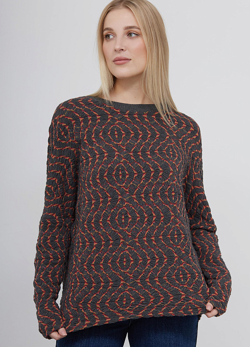 Джемпер oversize из мягкого трикотажа женский, многоцветный цвет