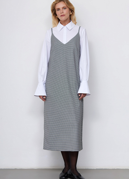 Платье-комбинация из поливискозы женское, многоцветный цвет