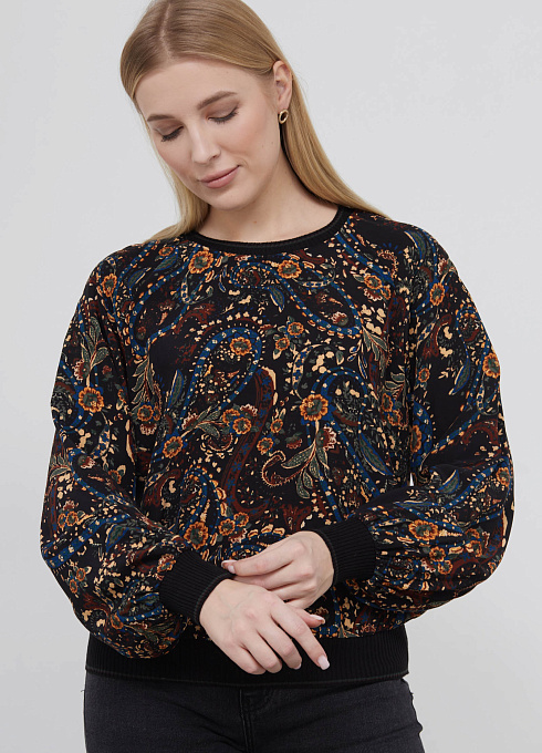 Блуза с принтом пейсли женский, многоцветный цвет