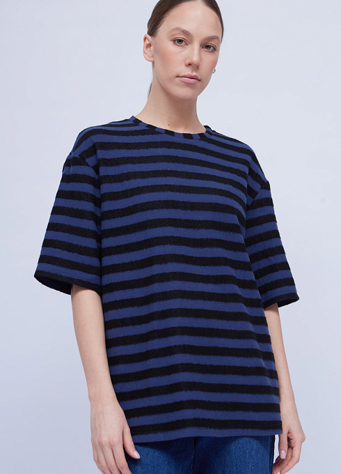 Футболка из мягкого трикотажа женский, синий цвет