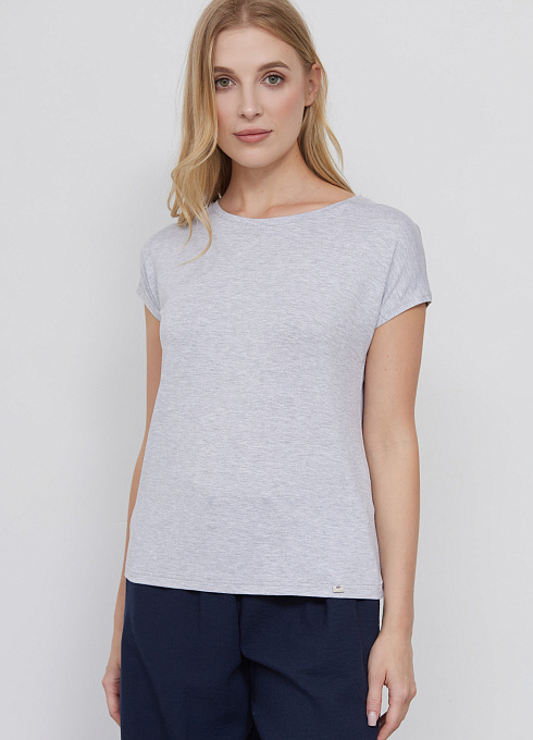 Футболка из вискозы для женщины, серый цвет